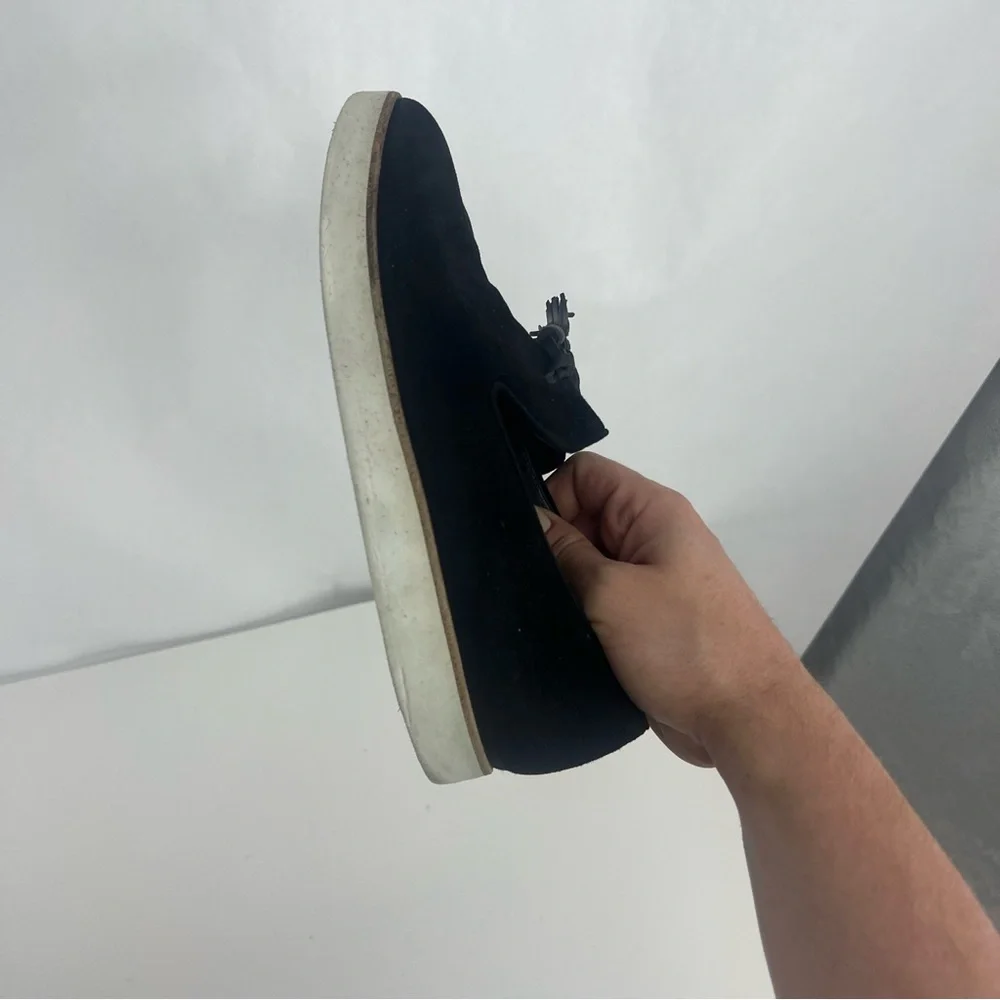 Via Spiga Black Tassel Loafers